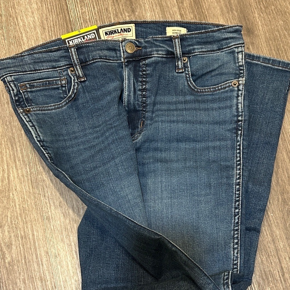 Kirkland Signature Womens High Rise Skinny Fit Jeans Blue Denim Size 6 7771738